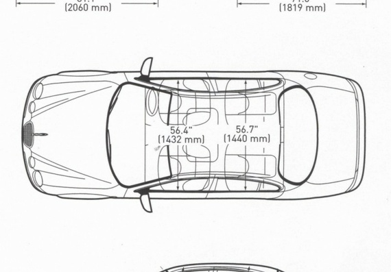 Jaguar S-Type (2005) (Jaguar C-Type (2005)) - drawings (figures) of the car
